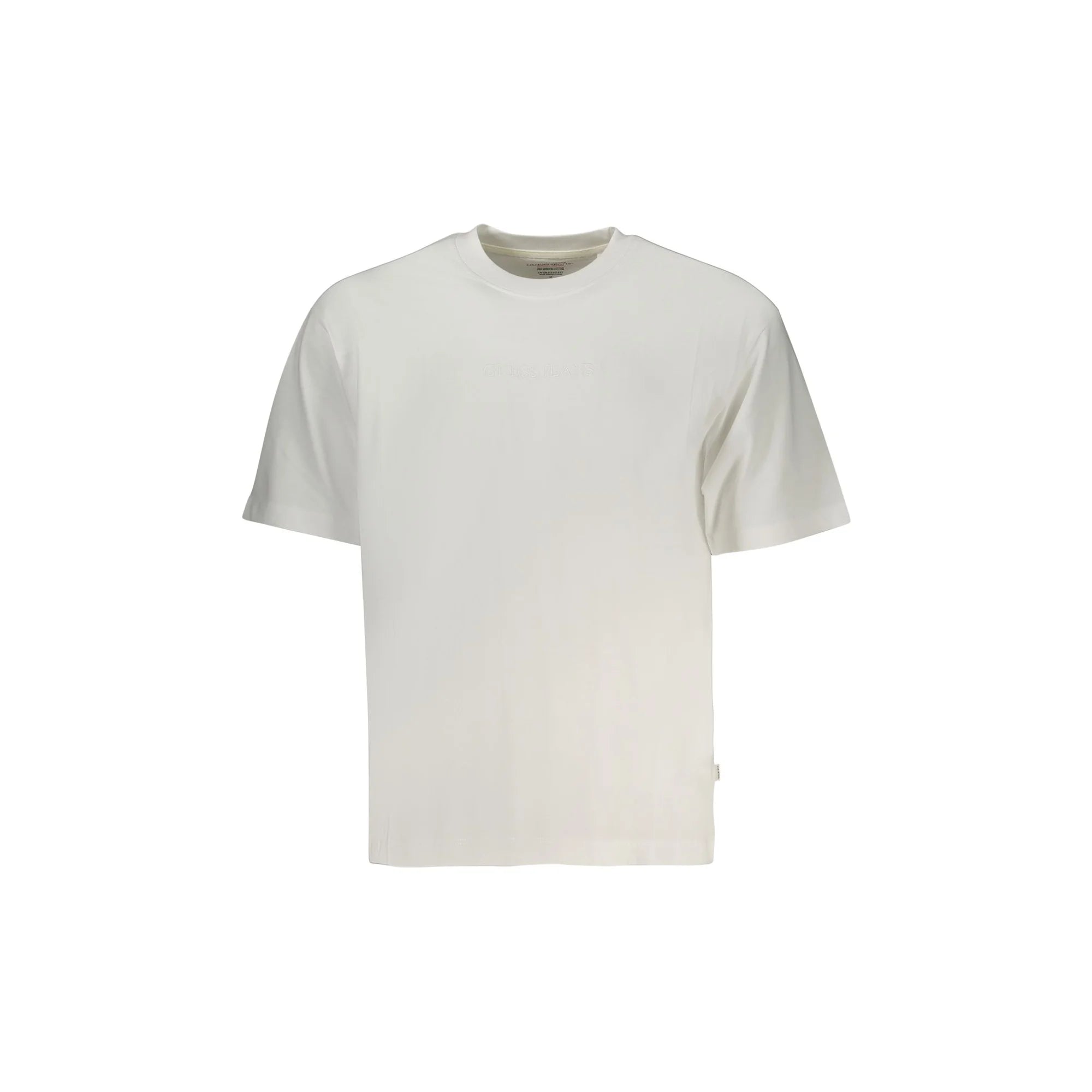 Guess Jeans T-Shirt Maniche Corte Uomo Bianca Ricamo Bianco - foto prodotto